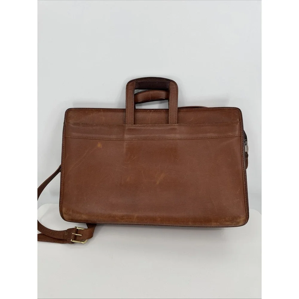 Vintage Coach 5351 Senator Brown Leather Legal Size Briefcase Restoration Needed